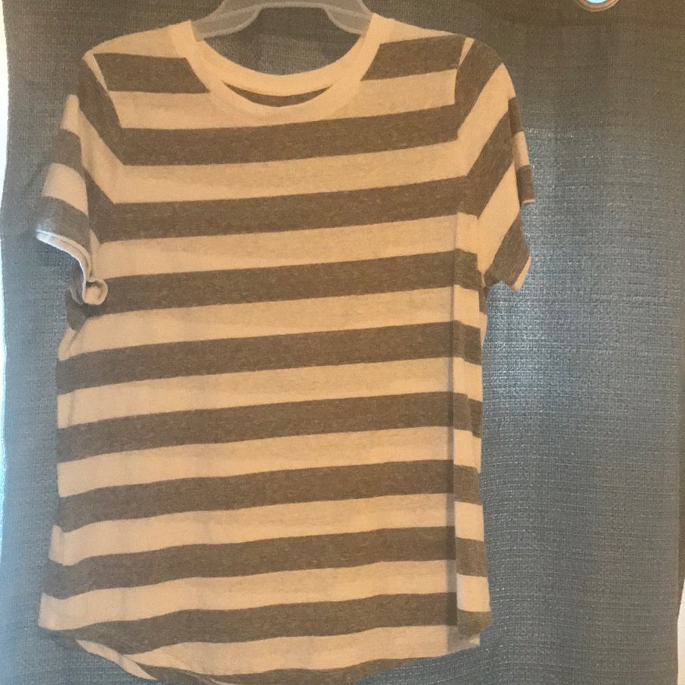 Gray white T-shirt